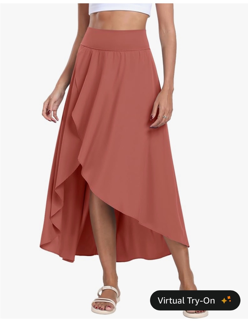 🌺 Women's High-Low Wrap Skirts in coral & sea green XL/16-18 set of 2